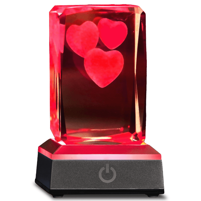 3D Herzen rot